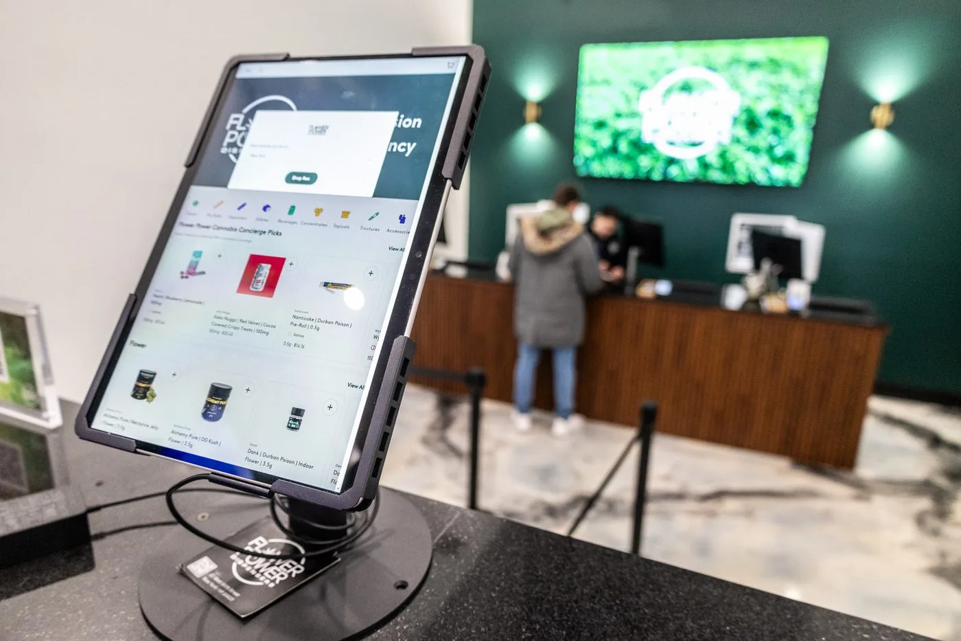 Cannabis dispensary POS and menu system Flower Power New York